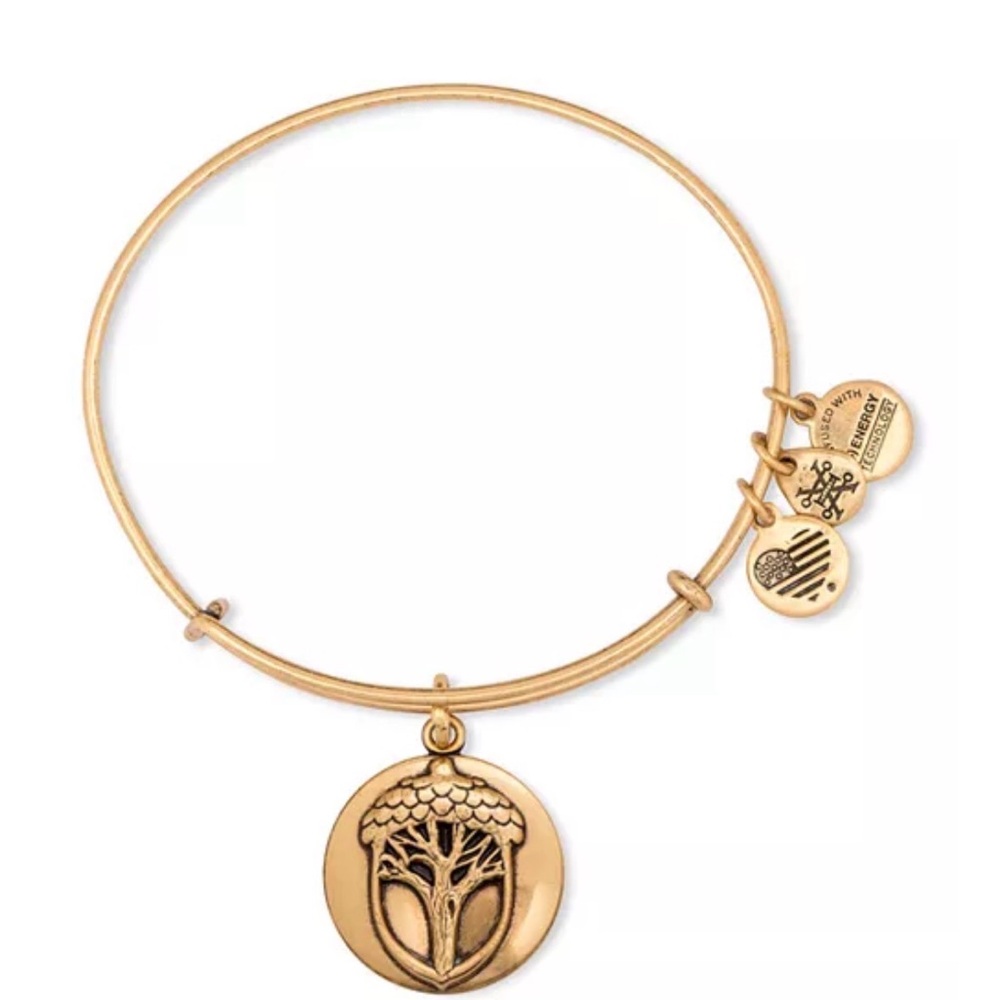 Alex and Ani "Unexpected Miracles" charm expandable wire bangle bracelet.